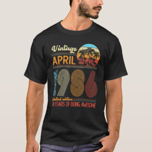 Camiseta Viñeta de 36 años Abril 1986 36º cumpleaños