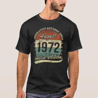 Camiseta Viñeta de 50 años desde agosto de 1972 50º nacimie