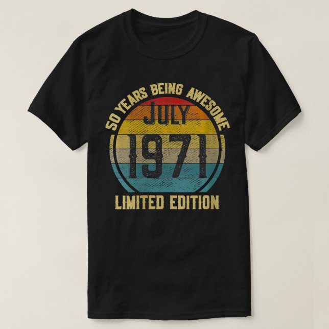 Camiseta Viñeta de 50 años Julio 1971 Editi Limited (Diseño del anverso)