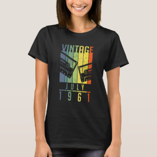 Camiseta Viñeta de 61 años Julio 1961 61º cumpleaños