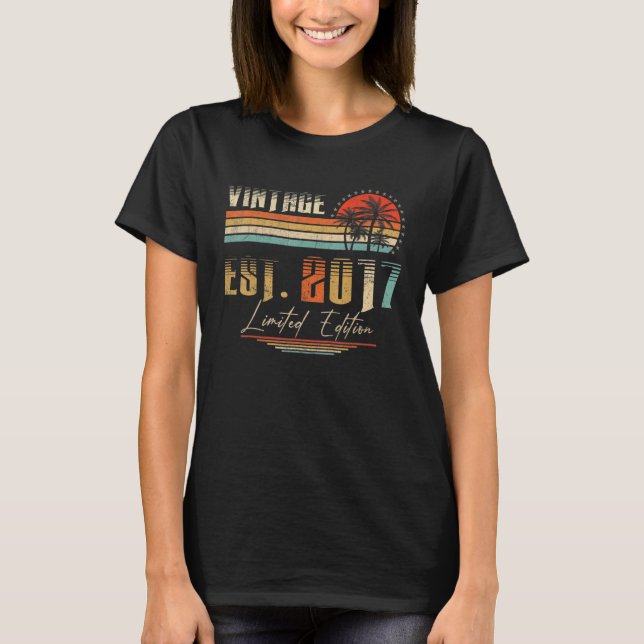Camiseta Viñeta de 6 años 2017 6º cumpleaños (Anverso)