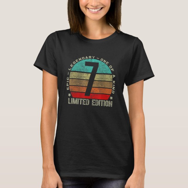 Camiseta Viñeta de 7 años 2015 Séptimo cumpleaños (Anverso)