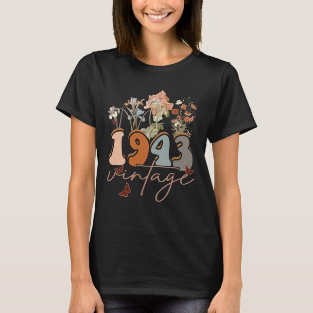 Camiseta Viñeta de 80 años de edad 1943 80th Birthday Tee (Anverso)