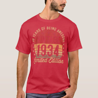 Camiseta Viñeta de 88 años 1934 Edición Limitada 88º nacimi