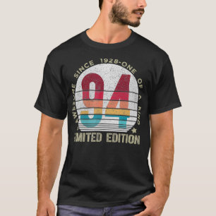 Camiseta Viñeta de 94 años 1928 Retro Edición Limitada 94t