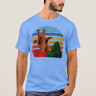 Camiseta Viñeta de amante de la jirafa, Gir de gafas de sol