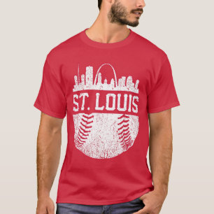Camiseta Viñeta de béisbol Retro St Louis