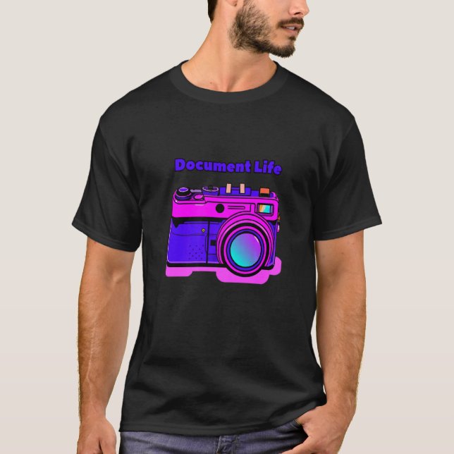 Camiseta Viñeta de cámara de duración de documento (Anverso)