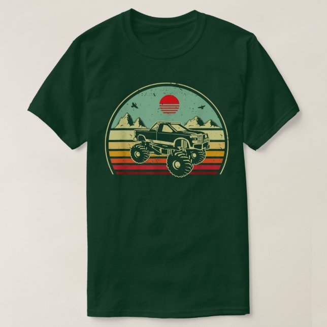 Camiseta Viñeta de camión de monstruos- Arte estético de pu (Diseño del anverso)