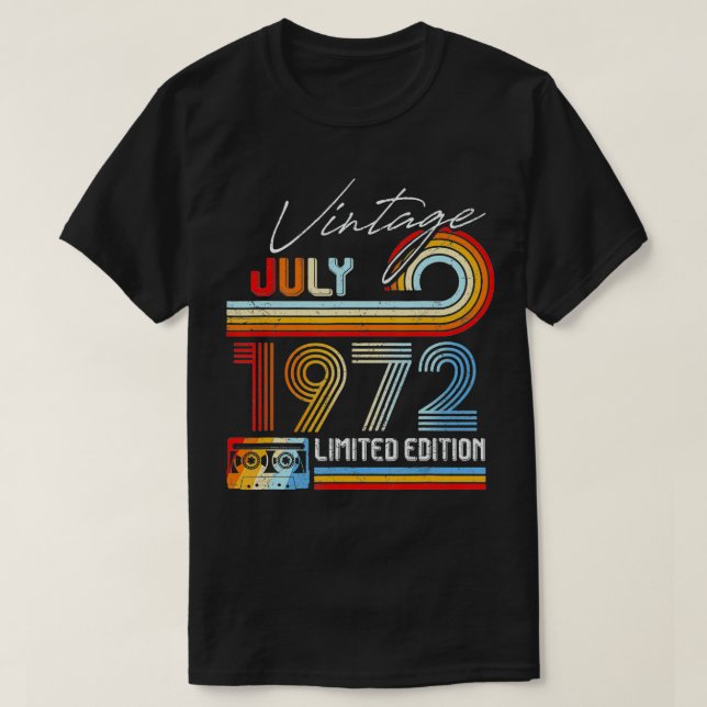 Camiseta Viñeta de cassette de edición limitada de julio de (Diseño del anverso)