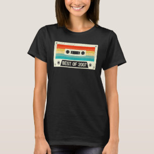 Camiseta Viñeta De Cinta Cassette De 15 Años Mejor De 2007 