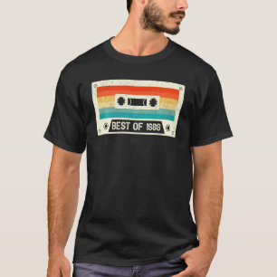 Camiseta Viñeta De Cinta Cassette De 36 Años Mejor De 1986