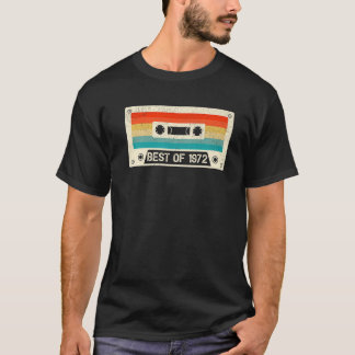 Camiseta Viñeta De Cinta Cassette De 50 Años Mejor De 1972 