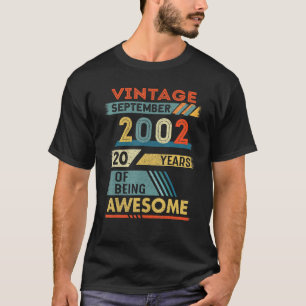 Camiseta Viñeta de cumpleaños 20 años Septiembre de 2002