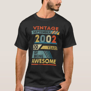 Camiseta Viñeta de cumpleaños 20 años Septiembre de 2002