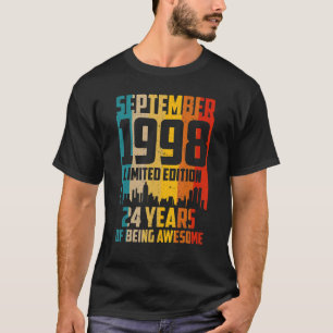 Camiseta Viñeta de cumpleaños 24 años septiembre 1998