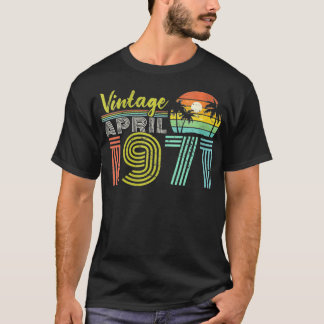 Camiseta Viñeta de cumpleaños 50 mujeres abril 1971 Cincuen