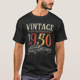 Camiseta Viñeta De Cumpleaños 72 Mb 1950 Retro Classic Car 