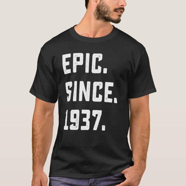 Camiseta Viñeta de cumpleaños 85 años desde 1937 (Anverso)
