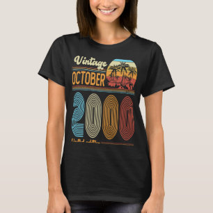 Camiseta Viñeta de cumpleaños de 23 años Octubre 2000 Mujer