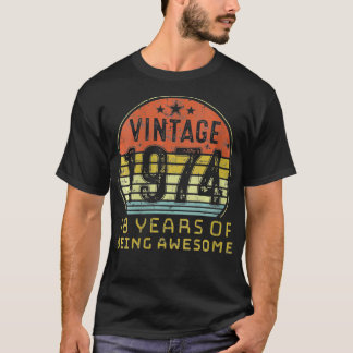 Camiseta Viñeta de cumpleaños de 48 años 1974 48º nacimient