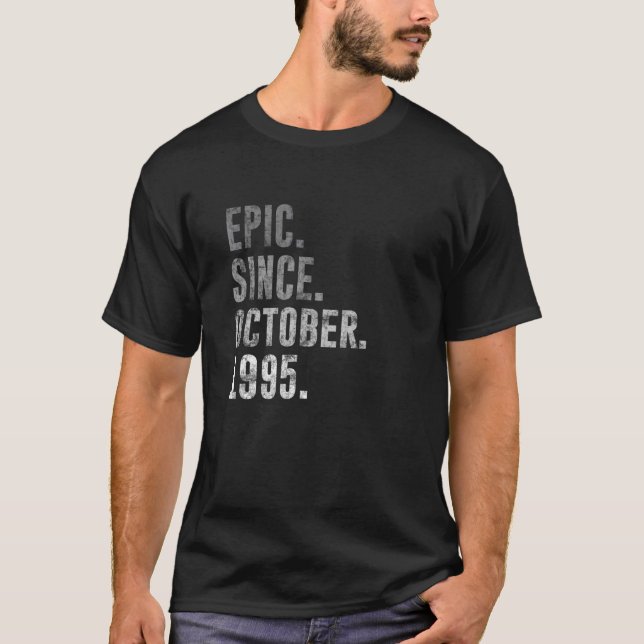 Camiseta Viñeta de cumpleaños desde octubre de 1995 (Anverso)