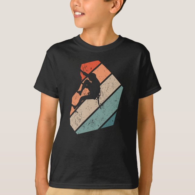 Camiseta Viñeta de escalada de rock de montaña (Anverso)