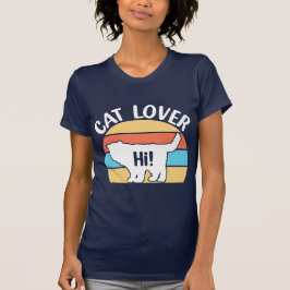 Camiseta Viñeta de Gato Lover: Vibes Sunset