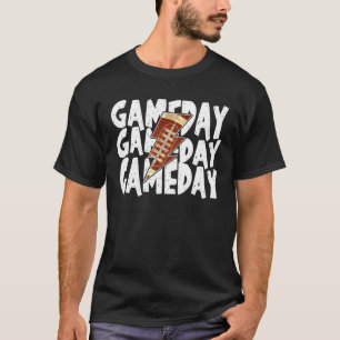 Camiseta Viñeta de juego vintage Day Fútbol Relámpago Bolt