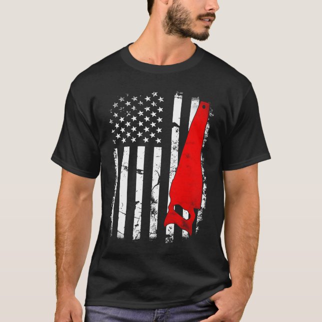Camiseta Viñeta de la bandera de los Estados Unidos con la  (Anverso)