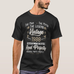 Camiseta Viñeta de leyenda del mito de cumpleaños número 35