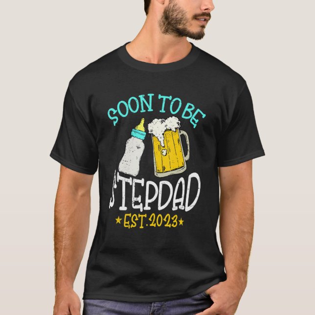 Camiseta Viñeta De Los Hombres Próximamente A Estar Stepdad (Anverso)