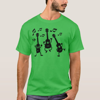 Camiseta Viñeta de música de Ukulele