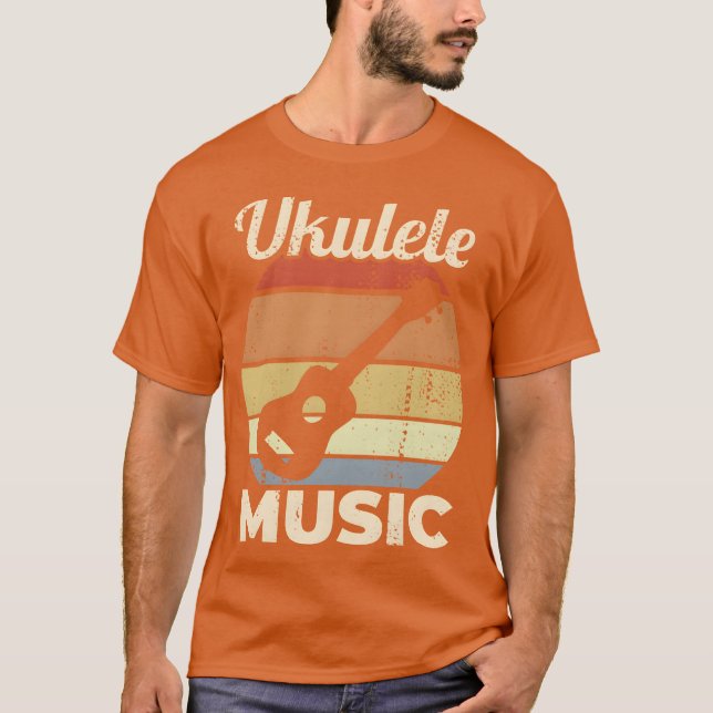 Camiseta Viñeta de música ucranulele vintage (Anverso)