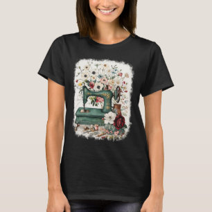 Camiseta Viñeta De Quilting Yarn Gráfica Seamstress Scott