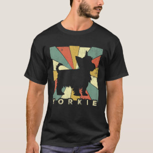 Camiseta Viñeta De Yorkshire Terrier Dog Retro 70S