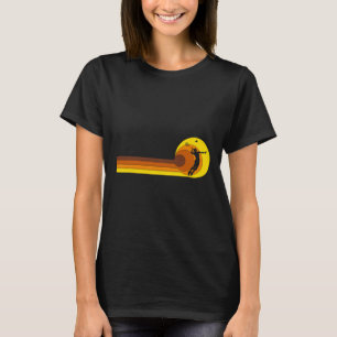 Camiseta Viñeta del juego del jugador de bádminton del lanz