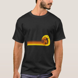 Camiseta Viñeta del juego del jugador de bádminton del lanz