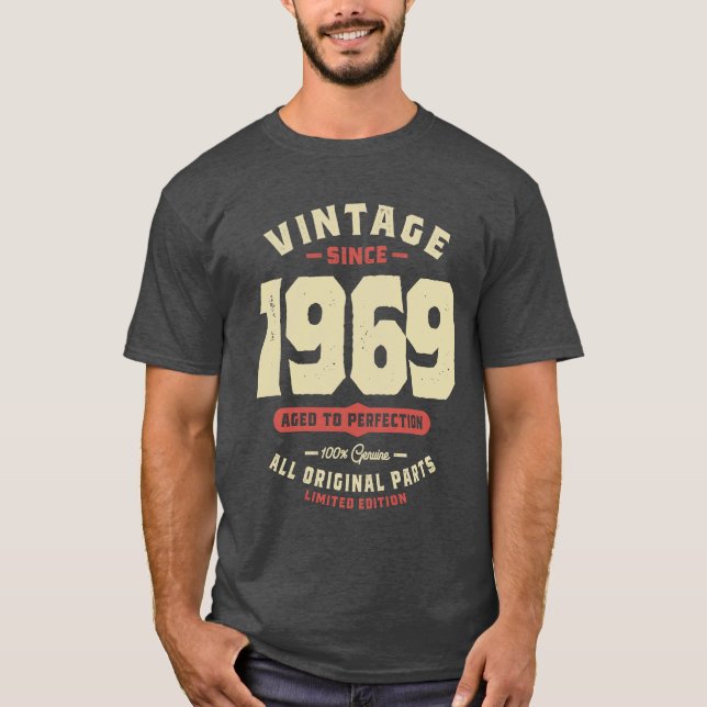 Camiseta Viñeta desde 1969 54º cumpleaños (Anverso)