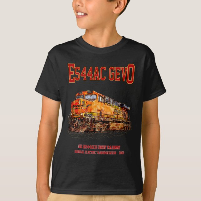 Camiseta Viñeta GE ES44AC GEVO Diesel Locomotora (Anverso)