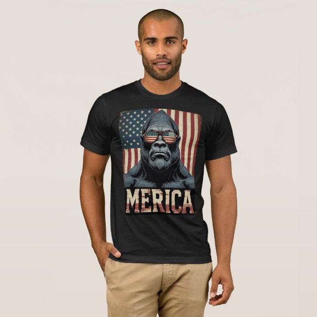 Camiseta Viñeta Gran Merica 4 de julio patriótico (Anverso completo)