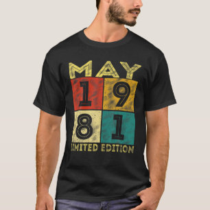 Camiseta Viñeta Mayo 1981 Retro 40º Cumpleaños 40 Años