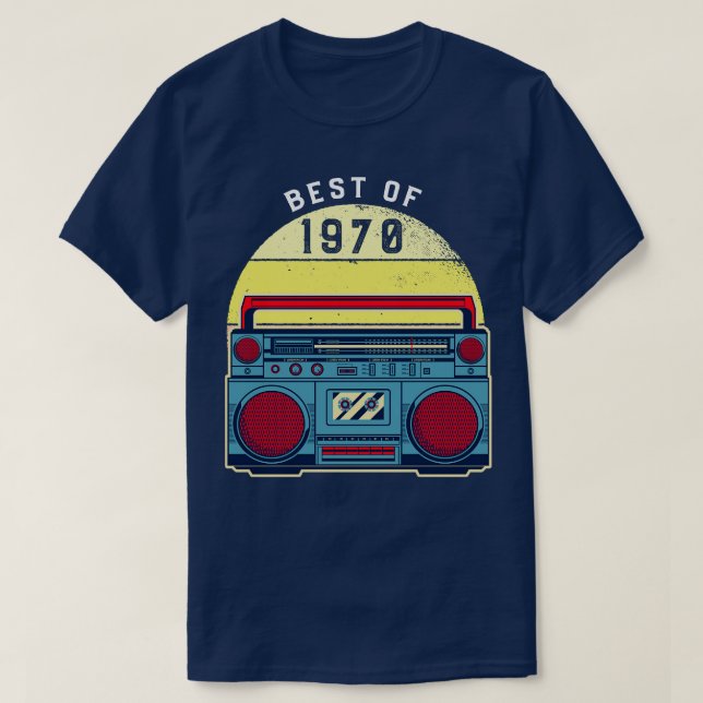 Camiseta Viñeta Mejor De 1970 Cinta De Cassette De 50 Años (Diseño del anverso)