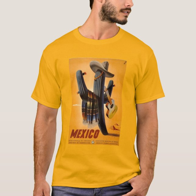 Camiseta Viñeta México - Anuncio de Turismo Mexicano (Anverso)