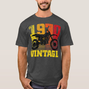 Camiseta Viñeta Motocross Dirt Bike 1970 50 cumpleaños
