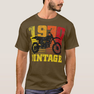 Camiseta Viñeta Motocross Dirt Bike 1970 50 cumpleaños