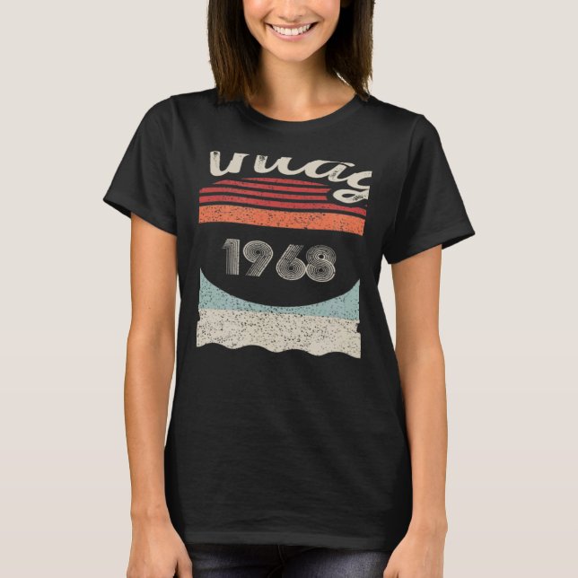 Camiseta Viñeta Nacida En 1968 54º Cumpleaños 54 Años 1 (Anverso)