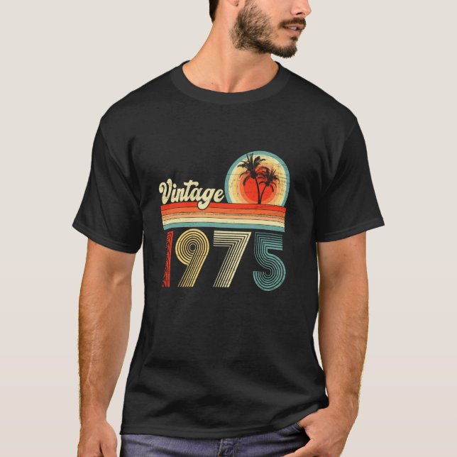 Camiseta Viñeta Nacida En 1975 Regalos De 50 Años De Edad (Anverso)