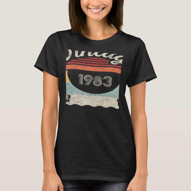Camiseta Viñeta Nacida En 1983 39º Cumpleaños 39 Años 1 (Anverso)