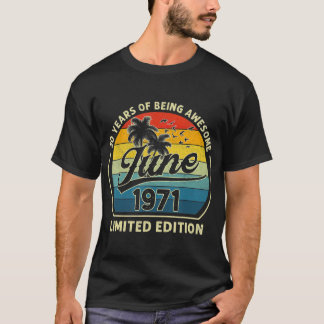 Camiseta Viñeta Nacida En Junio De 1971 Retro 50 Años De Ed